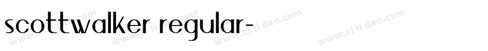 scottwalker regular字体转换